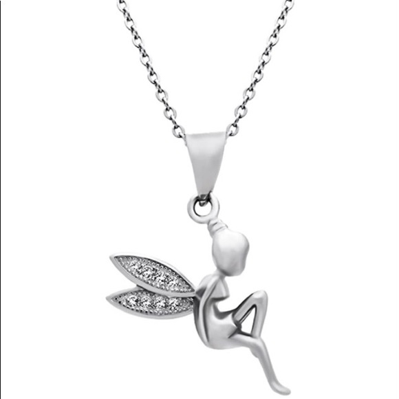 NIB 925 SterlingSilver Fairy Wing Pendant 💜💗💜 - Picture 1 of 14